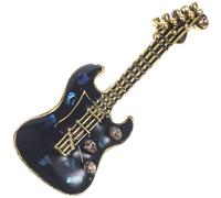 OKUMEYR Guitare Vintage en Alliage, Épingle de Poitrine Unisexe pour Festival et Événements, Taille Moyenne, Finition Solide