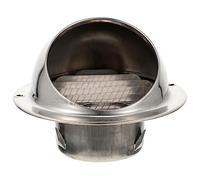 OKUMEYR Hotte Aspirante Extérieure Antivent en Acier Inoxydable 304 Poli Épais 70 Mm Grille D’aération et Conduit D’évacuation Solide pour Ventilation Murale Silencieuse