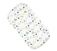 OKUMEYR Housse de Table à Langer Protection Élégante en Polyester Blanc pour Bébé Réutilisable et Amovible pour Matelas de Change, pour Lit Poupon