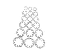 OKUMEYR Kit Assortiment 300 Rondelles Frein en Acier Inoxydable Rondelles Blocage Dentelées Internes M3-m10 pour Fixation Industrielle et Automobile