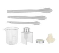 OKUMEYR Kit de Fabrication de Rouge à Lèvres et Accessoires en Plastique 8 Pièces avec Moule en Silicone pour Réparation et Création