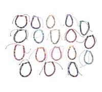 OKUMEYR Lot de 18 Set de Set de Bracelets Tissés Boho en Corde de Coton et Fil Ciré, Réglables et Colorés, Symbolisant L'amour et L'amitié Style Ethnique Estival
