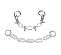 OKUMEYR Lot de 2 Chaînes de Chaussures Punk en Métal Style Hip-Hop Rivets Coniques Accessoires Décoratifs pour Chaussures Bijoux de Décoratifs pour Personnaliser Vos Sneakers et Baskets