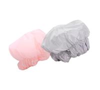 OKUMEYR Lot de 2 Chapeaux de Imperméables en Polyester Bande Élastique, Protection Cheveux, pour Se Baigner et Maquillage