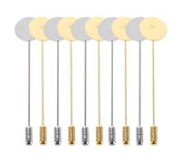 OKUMEYR Lot de 20 Ensembles D'épingles Vierges en Cuivre pour Fabrication de Bijoux Épingle de Revers Plate Ronde Accessoires DIY Polyvalents pour Projets Artisanaux