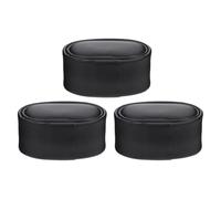 OKUMEYR Lot de 3 Coussins en Cuir PU Noir pour Montres et Bracelets, Coussins de Présentation et Soutien pour Remontoir Automatique, Accessoires de Rangement pour Vitrines