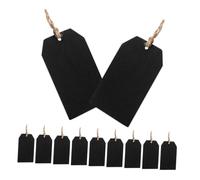 OKUMEYR Lot de 32 Mini-étiquettes en Bois Effaçables Double Face À Suspendre pour Bouteilles Et Paniers