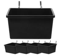 OKUMEYR Lot de 5 boîtes de Rangement Noires à Panneau perforé pour Outils et Petites pièces, en Fer et ABS, faciles à Installer, pour Auto Repair Shops et Garage, Rangement Pratique,