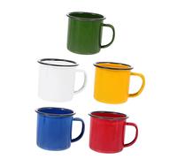 OKUMEYR Lot de 5 Tasses à Griffes Rétro en Émail Coloré, Vaisselle Émaillée Vintage, Facile à Nettoyer et Résistante la Chaleur, pour Café ou Thé Couleur Aléatoire