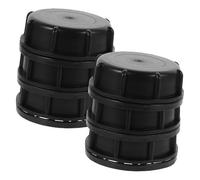 OKUMEYR Lot de 6 Bouchons de Rechange pour Bidons D'essence Filetage Grossier, Diamètre Intérieur 6 Cm, Extérieur 7,3 Cm, Couleur Noire, Couvercles Étanches et Ventilés pour Usage