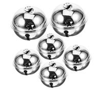 OKUMEYR Lot De 6 Cloches Artisanales De Noël avec Découpes en Étoile Cloches De Traîneau en Métal Rustique pour La Maison Et Le Jardin