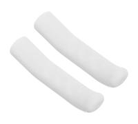 OKUMEYR Manchon Antidérapant en TPR pour Poignée de Frein de Vélo, Accessoire pour Leviers de Frein de Mountain Bikes et Vélo à Pignon Fixe, Blanc, 1 Paire
