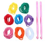 OKUMEYR Manique en Maille DIY 98 Pièces 2 Crochets en Plastique pour Loisirs Créatifs Garçon et Filles, Kit Multicolore pour Anniversaire et Fête