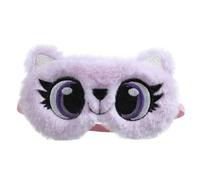 OKUMEYR Masque de Sommeil Style Cartoon Adorable Bande Élastique en Peluche Pourpre Lavable Train Vol, Confortable pour Adultes et Filles