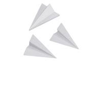 OKUMEYR Modèle de Papier Avion 3d Blanc en Silicone, Pack de 3 Pièces, Éléments de Remplissage Paysager pour Création de Paysages Marins et Aériens