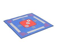 OKUMEYR Nappe pour Mahjong en Polyester Bleu, Tapis de Table Antidérapant Confortable et Facile à Transporter, pour Jeux de Poker et Domino Toute L'année