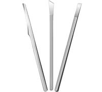 OKUMEYR Outils de Pédicure pour Enlever Callosités en Acier Inoxydable Argenté Set de 3 et Traiter Ongles Incarnés pour Soin Professionnel des Pieds