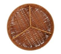 OKUMEYR Panier de Rangement Ménager Tressé Imitation Rotin Marron 3 Compartiments, Multi-fonction pour Stocker Pain et Snacks Bureau
