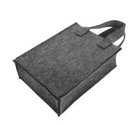 OKUMEYR Paquet à Vin en Feutre Portable pour 2 Bouteilles, Taille Moyenne 24x18x8,5 Cm, Couleur Gris Moyen, Matériau Résistant Et Indéformable, Poignée, pour Transport De Vin en Voyage Et Événements