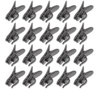 OKUMEYR Pince Micro Abs Noire pour Microphone Cravate, Petite et Légère, 20 Pièces, pour Fixer le Micro Lors de Discours et Présentations sur Podium