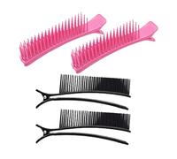 OKUMEYR Pinces à Cheveux de Séparation 4 Pièces en Plastique Antidérapantes pour Coiffure Professionnelle Salon et Création de Styles Variés