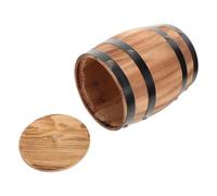 OKUMEYR Porte-Ustensiles en Bois Mini Seau 20 CM, Rangement pour Couverts et Fourchettes, Tonneau Vintage Adapté la Cuisine et Espace de Travail