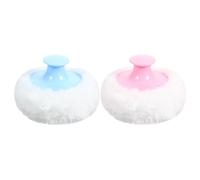 OKUMEYR Poudre de teint 2pcs, 8cm en peluche douce, réutilisable, applicateur pour bébé, adapté aux soins de la peau sensible lors du change