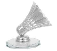 OKUMEYR Présent Argenté de Badminton en Décoloration Amateurs la Statue Raquette Élégante Alliage de Zinc Décoration Résistante Intérieure de Voiture