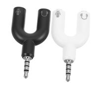 OKUMEYR Répartiteur de Casque Audio 3,5 Mm en Y Lot de 2 Adaptateurs Double Prise pour Écouteurs Séparateur Micro et Audio Compatible Téléphone Portable Partage Musique et Films