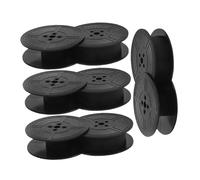 OKUMEYR Ruban De Machine à Écrire Vintage Double Bobine Compatible, Nylon Solide Imprimante Manuelle, Rechange Portable pour Usage Domestique, Encre Noire Absorbante, 4 Paires