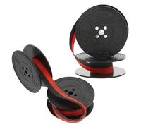 OKUMEYR Ruban Encreur sans Décoloration Noir et Rouge pour Machine à Écrire Ancienne, Nylon Haute Absorption, 2 Sets Compatible Machines à Écrire Classiques