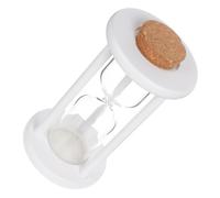 OKUMEYR Sablier Décoratif en Bois 9,8x17 Cm Bouchon en Liège, Verre Transparent Rechargeable pour Minuterie DIY, Objet Créatif pour Gestion du Temps, Présent Original pour Maison Et Bureau