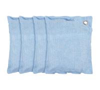 OKUMEYR Sachets Désodorisants Charbon Actif de Bambou 4pcs, Absorbeur D'odeurs et Humidité en Tissu Lin pour Bureau et Voiture