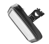 OKUMEYR Sacoche de téléphone pour Guidon de vélo, Support de téléphone pour vélo, réglable, étanche, Antichoc, PU Noir, 1 Set, pour Mobile Phone, Bikes et Motorcycles