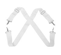 OKUMEYR Sangle pour Grosse Caisse de Marche en Nylon Blanc, Résistante la Corrosion et Facile à Nettoyer, Ceinture Réglable pour Tambours et Percussions Militaires