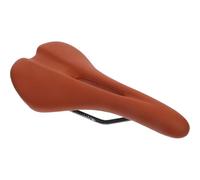 OKUMEYR Selle de vélo de Route rembourrée Marron Antichoc pour VTT et vélo de Route Homme Coussin de Selle étanche PU Creuse pour Cyclisme Outdoor