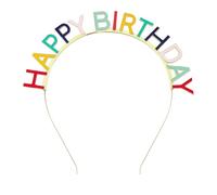 OKUMEYR Serrage-tête Anniversaire en Alliage de Zinc Antidérapant avec Design Coloré Festif, Adapté pour Filles et Adultes Lors de Fêtes D'anniversaire Joyeuses