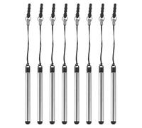 OKUMEYR Stylet Tactile Capacitif Fin Rétractable en Métal et Plastique Léger, Pack de 8 Mini Stylos pour Écrans Tactiles Smartphones et Tablettes, Précision et Portabilité