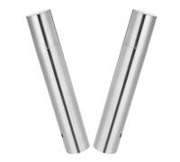 OKUMEYR Support à Brochettes Tube de Rangement Cylindrique en Acier Inoxydable pour Barbecue 2pcs Argenté, Design Élégant, Grosse Capacité, Léger et Multifonctionnel