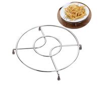 OKUMEYR Support Vapeur en Acier Inoxydable Pieds Triples, Accessoire la Cuisine Multifonction, Résistant Four, pour Cuisson Vapeur Cuisine