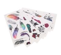 OKUMEYR Tatouage Temporaire Femme 8 Autocollants Imperméables de Fleurs 3d Faciles à Appliquer sur Papier Transfert pour Accessoire Beauté