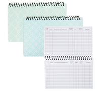 Okuna Outpost Lot de 2 livres de comptabilité à spirales pour chèques et suivi de l'argent pour petite entreprise, registre de comptes pour les finances personnelles (100 pages)