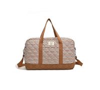 Okuuer Diaper Bag Striped Diaper Bag with Adjustable Strap Baby Nappy Bag Baby Nappy Bag for Travel, brown
