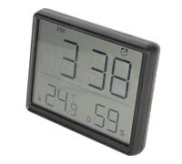 Okuyonic Horloge Numérique, Réveil de Voyage Affichage de Temperature et Humidité Horloge avec Support Magnétique pour Bureau(Noir 7.3 x 1.5 x 9.3cm)