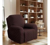 OKUYUK Housse de Chaise Inclinable, Lot de 4 Housses Extensibles pour Chaise Inclinable Housse de Fauteuil Relax Protège-Meuble pour Chiens Chats (Café, 1 Place)