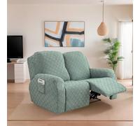 OKUYUK - Lot de 6 housses de chaise inclinable extensibles en velours pour chaise inclinable, housse de protection de meubles pour chiens et chats (Vert fruit, 2 places)