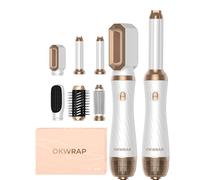 OKWRAP 6 en 1 Sèche-Cheveux Air Styler, Brosse Soufflante Hair Styler Avec 6 Accessoires, Seche Cheveux, Fer a Boucler, Brosse Soufflante, Brosse Lissante Pour Cheveux, Pour Sécher, Lisser