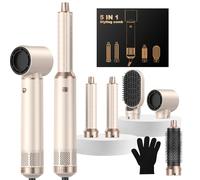 OKWRAP Air Brush 5 en 1 Hair Styler Airbrush 5 en 1 avec Fer a Boucler | Seche Cheveux 5 en 1 avec Seche Cheveux, Brosse Soufflante, Fer a Boucler, Brosse Lissante pour Sécher, Boucler, Lisser