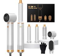 OKWRAP Airbrush 5 en 1, Seche Cheveux 5 en 1, Hair Styler avec Boucleur a Cheveux, Seche Cheveux Ionique, Brosse Chauffante, Brosse Lissante, Air Styler 5 en 1 pour Sécher, Boucler, Lisser