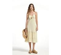 OKY Rubber Strypes Voile Colomba Dress Beige Taille: 38 | Robes Outlet | Femme | Marron